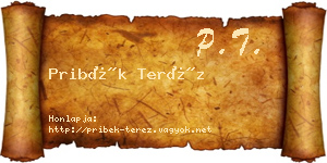 Pribék Teréz névjegykártya